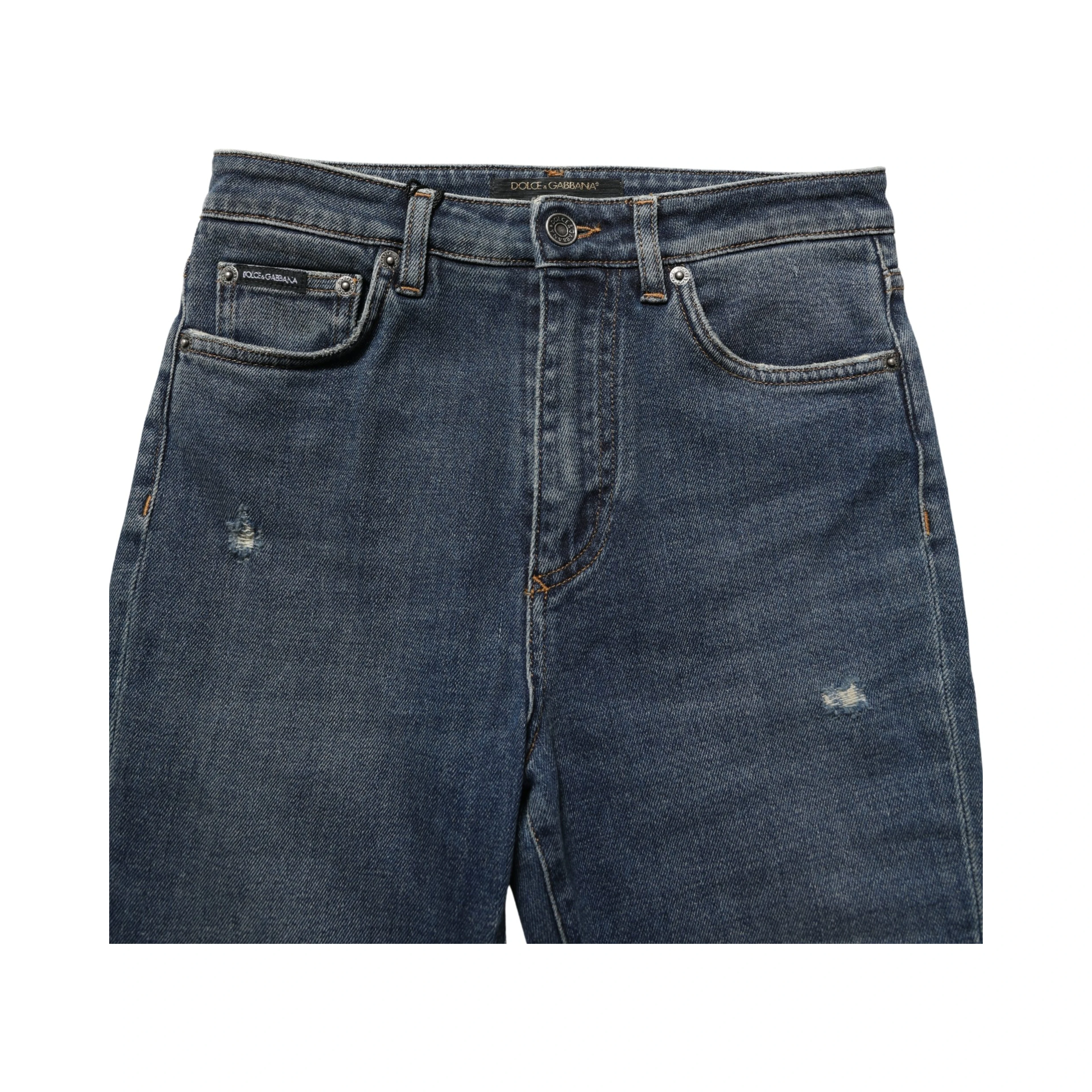Blue Cotton Stretch Skinny Denim Trouser Jeans
