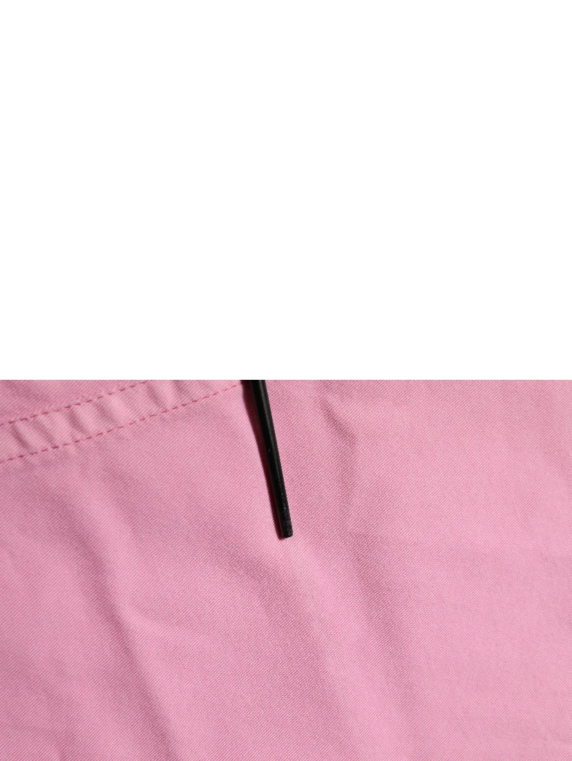 Pink Mid-Waisted Flared Denim Casual Jeans