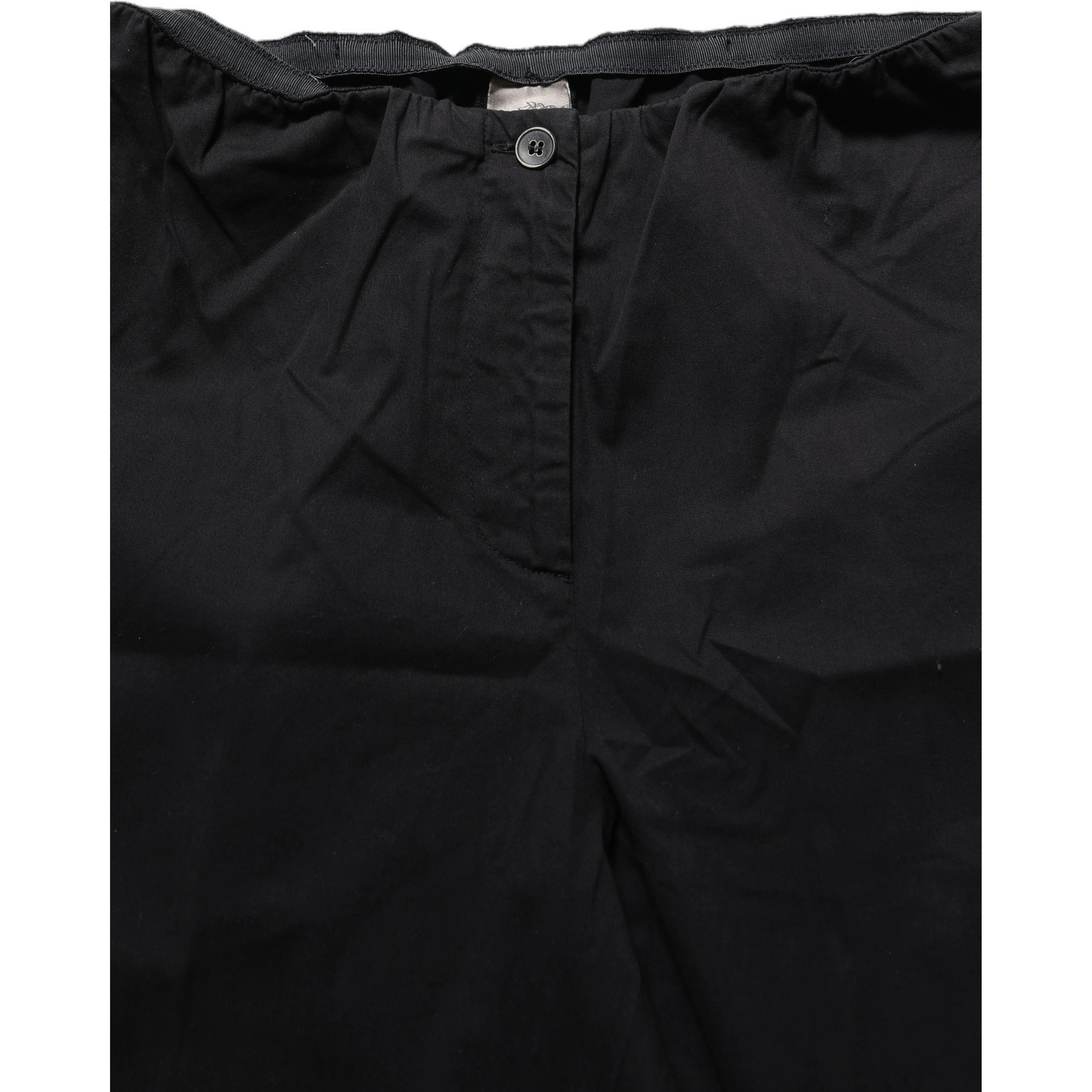 Black High-Waisted Straight Chino Women Trouser Pants