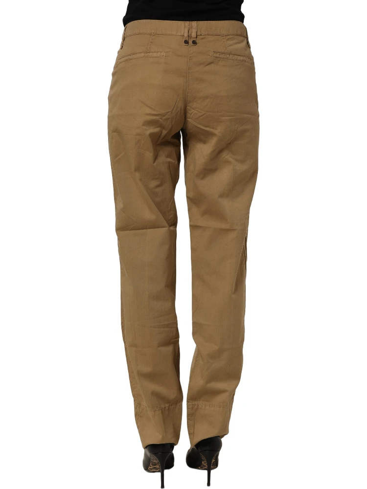 Brown Straight Cotton Stretch Chino Pants alternative
