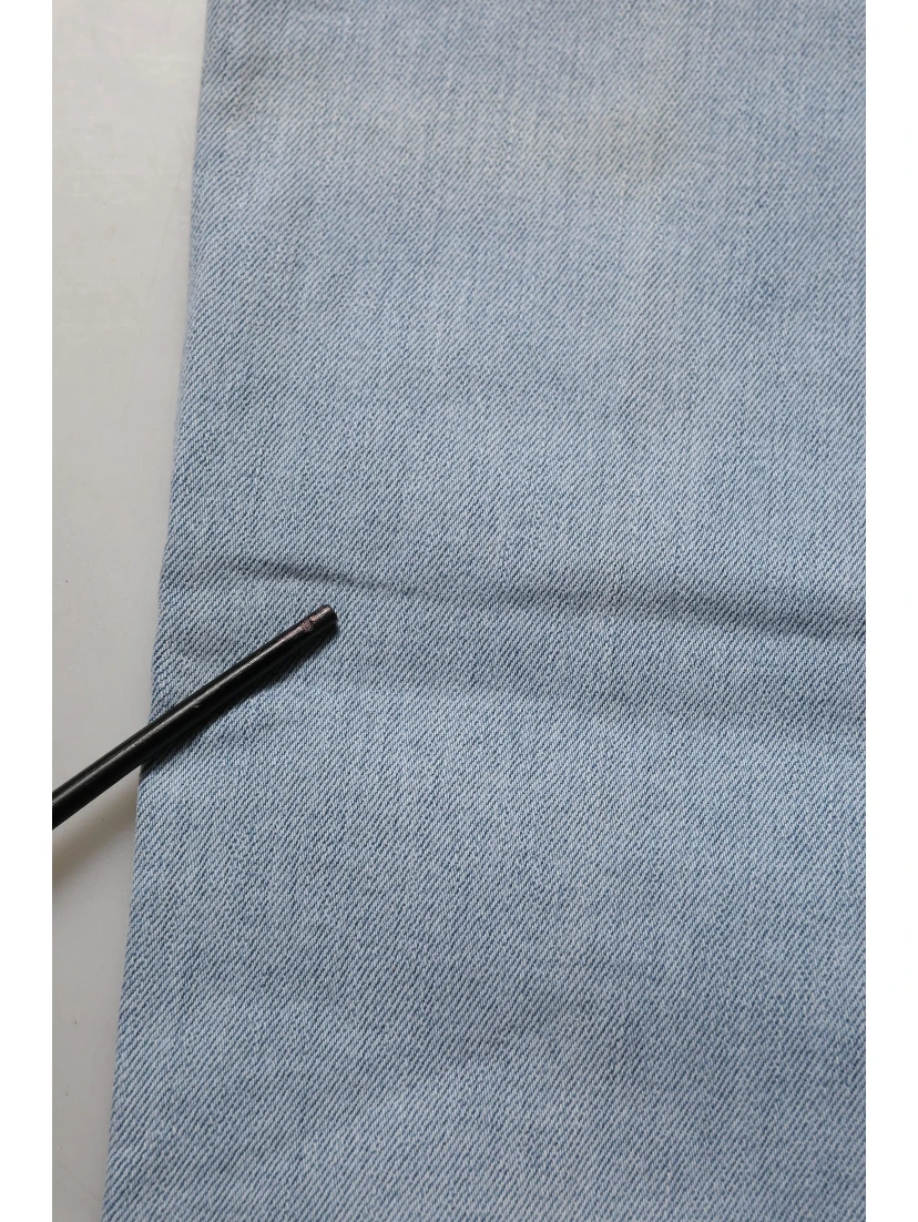 Light Blue High Waist Tapered Denim Cotton Stretch Jeans