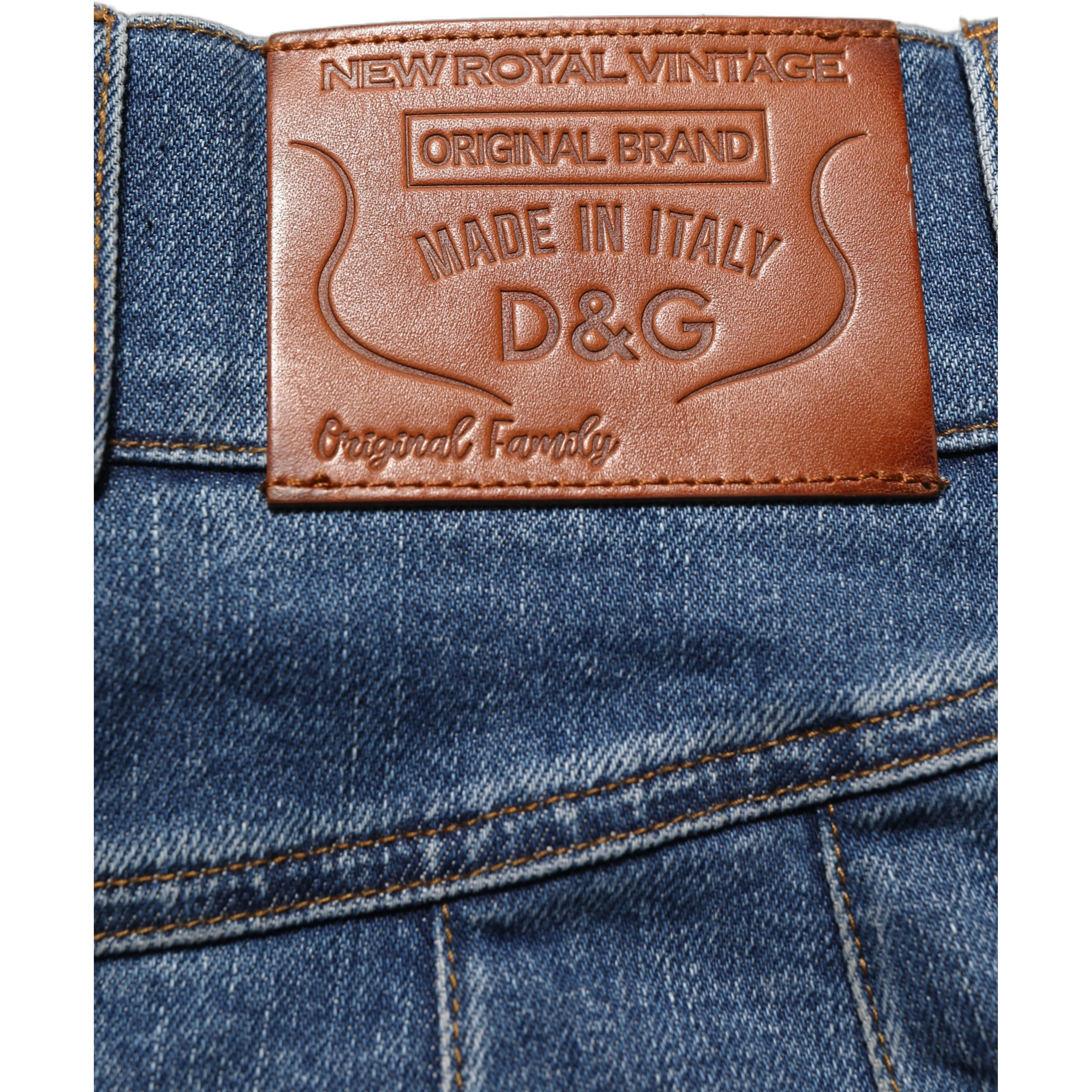 Dark Blue Cotton Stretch Tapered Denim Jeans