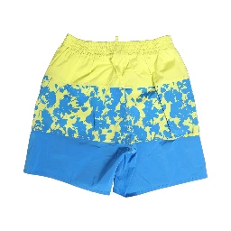 Blue Yellow Floral Boxer Shorts Beachwear Swimwear