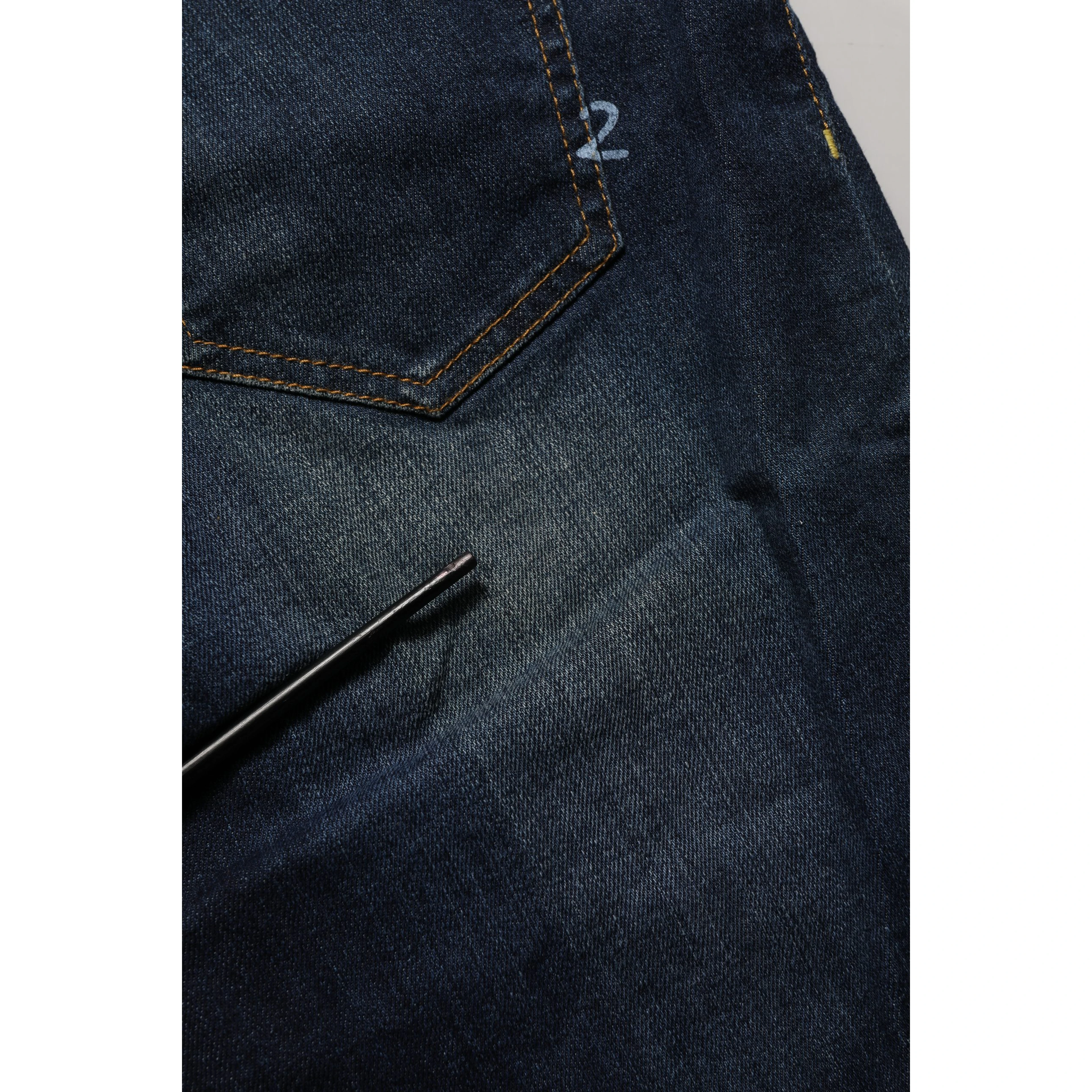 Dark Blue Washed Mid-Waisted Flared Denim Casual Jeans