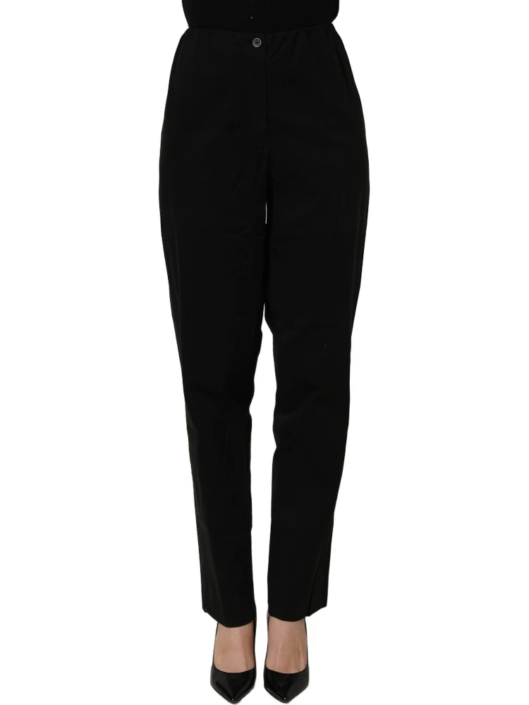 Black High-Waisted Straight Chino Women Trouser Pants alternative