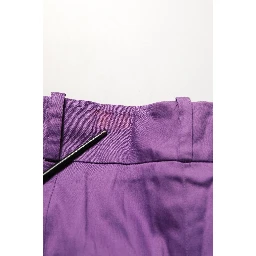 Violet Cotton Stretch High Waist Cropped Trouser Pants