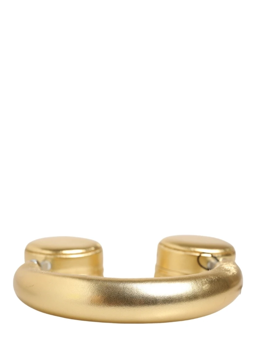 Women Gold Leather Wireless On-Ear Headset Headphones