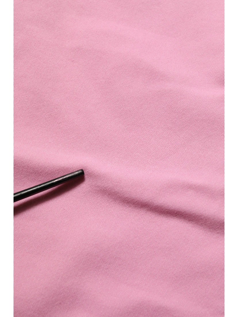 Pink Mid-Waisted Flared Denim Casual Jeans