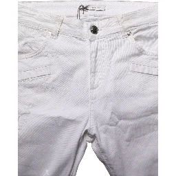White Cotton Stretch Skinny Denim Trouser Jeans