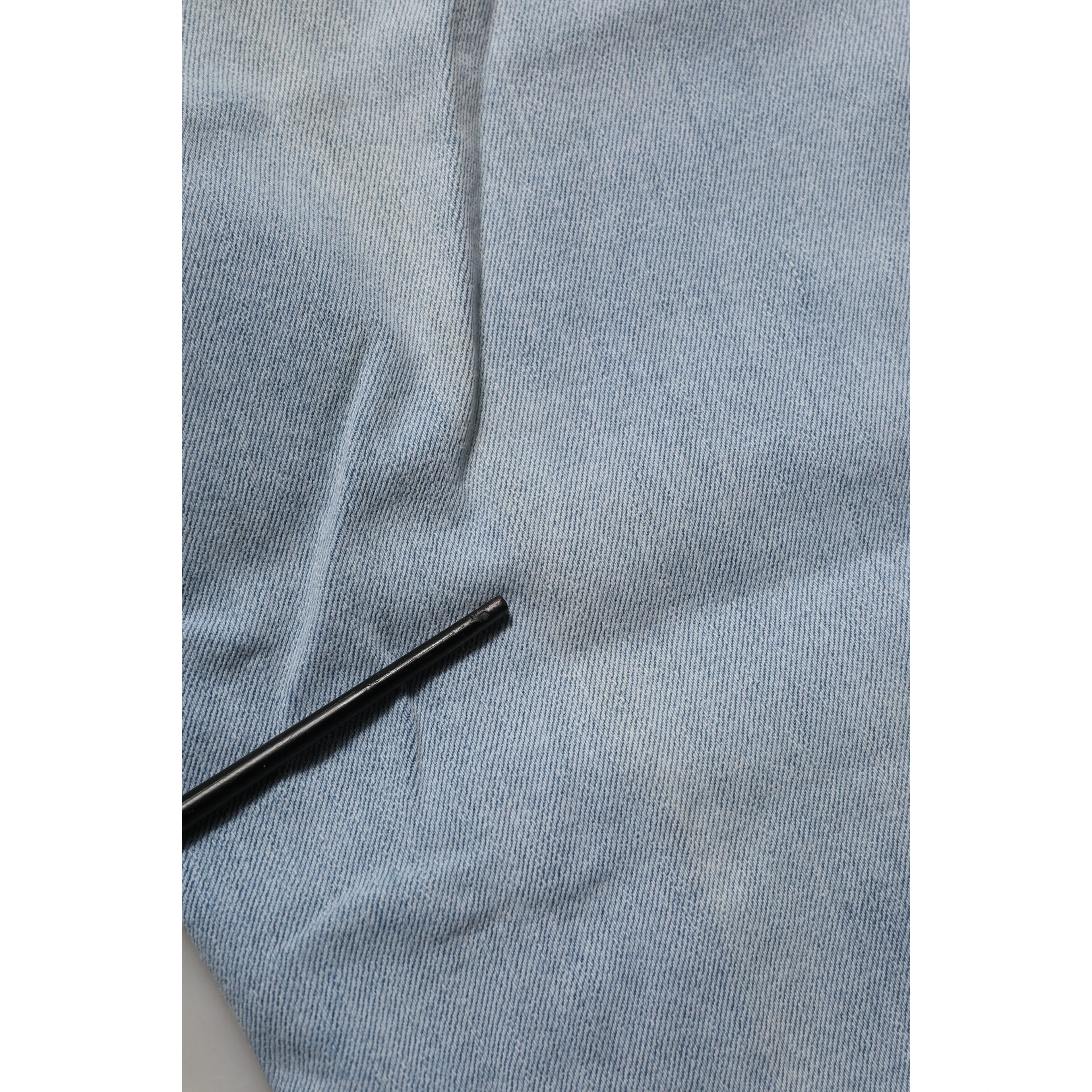 Light Blue High Waist Tapered Denim Cotton Stretch Jeans