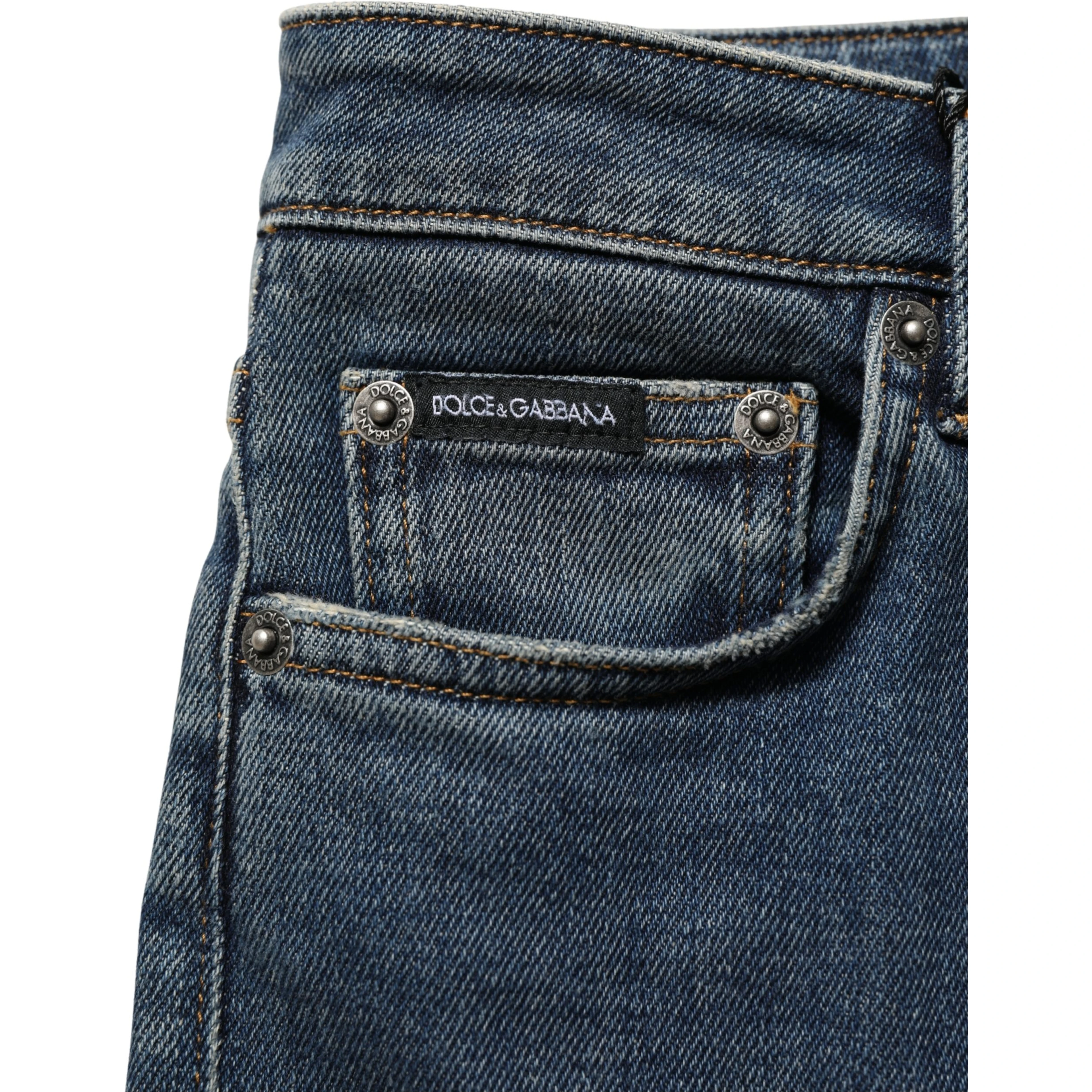 Blue Cotton Stretch Skinny Denim Trouser Jeans