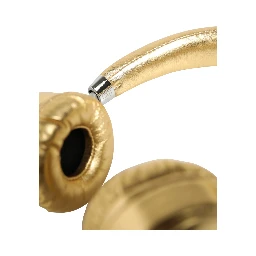 Women Gold Leather Wireless On-Ear Headset Headphones