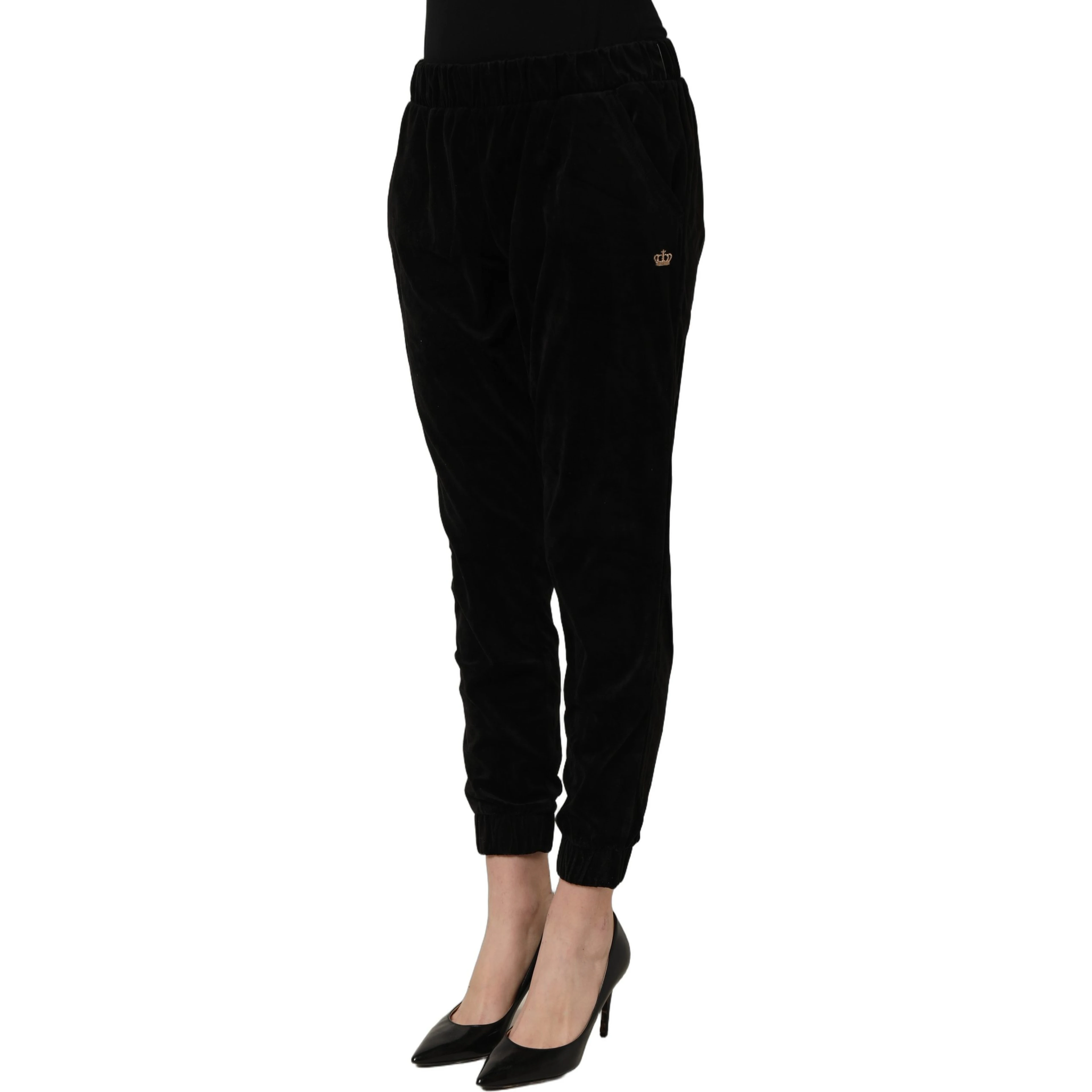 Dark Gray Mid Waist Tapered Cropped Trouser Pants