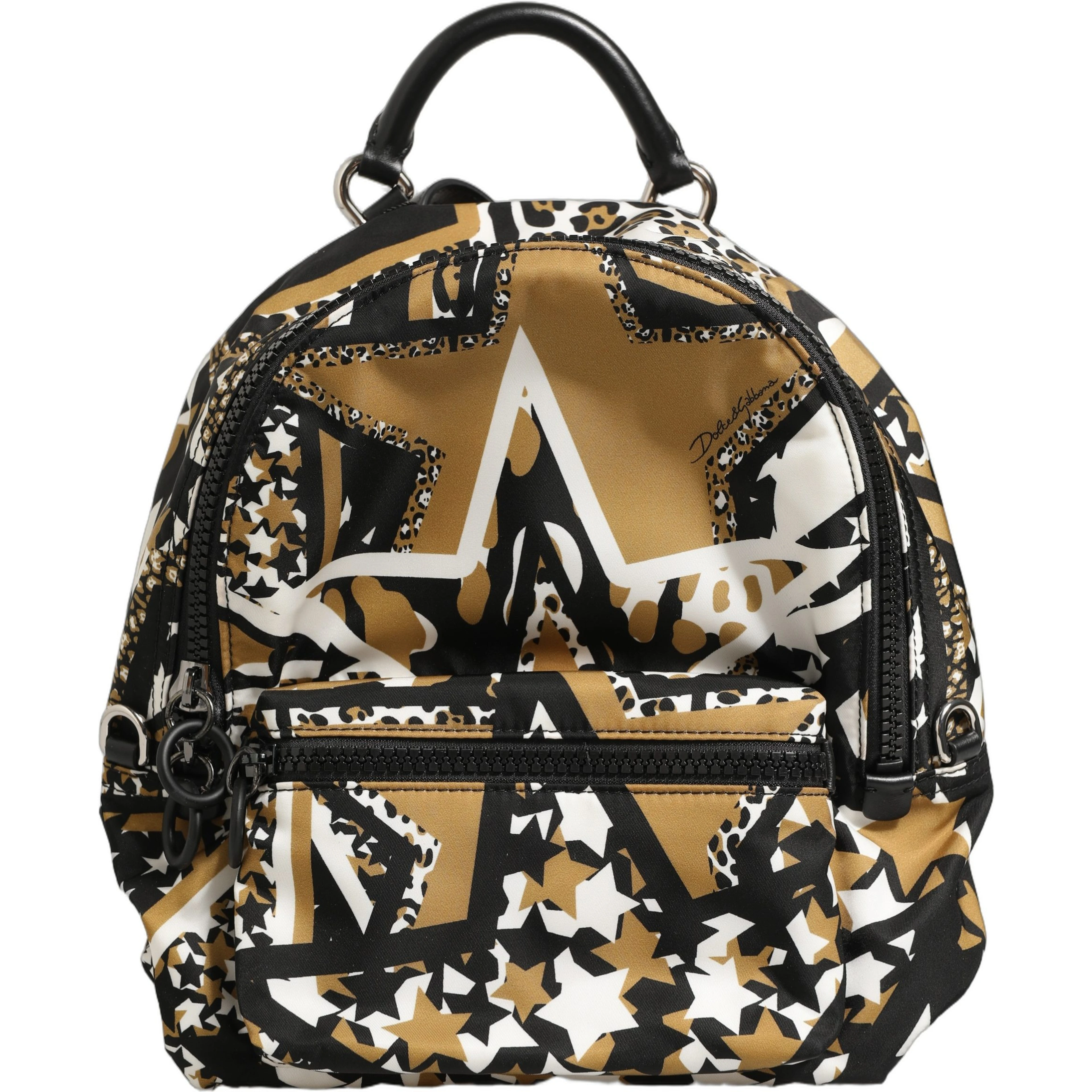 Multicolor Star Nylon School Travel Backpack Borse Bag