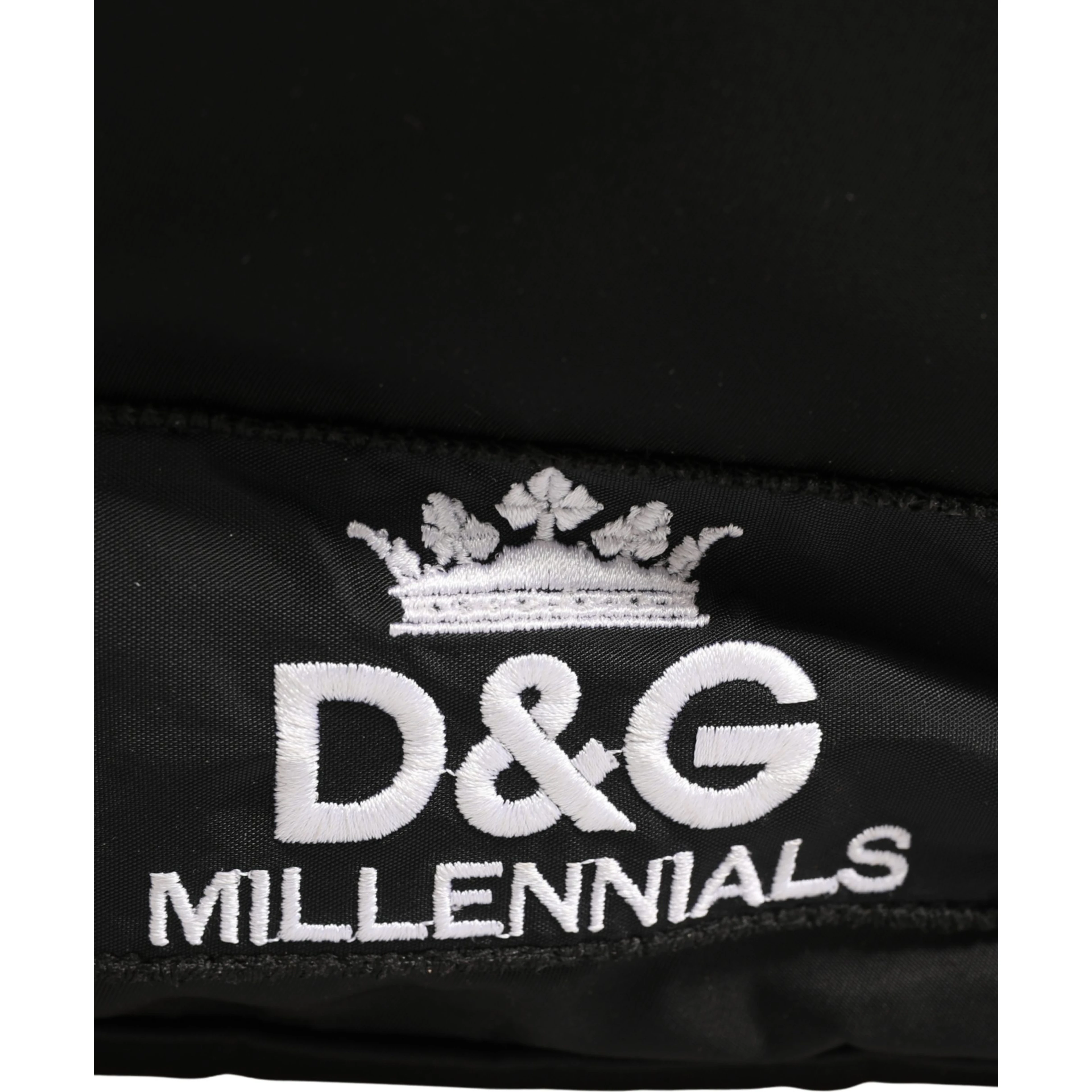 Men Black #DG LOVE Logo Patches Nylon Backpack Bag