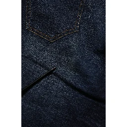 Dark Blue Washed Mid-Waisted Flared Denim Casual Jeans