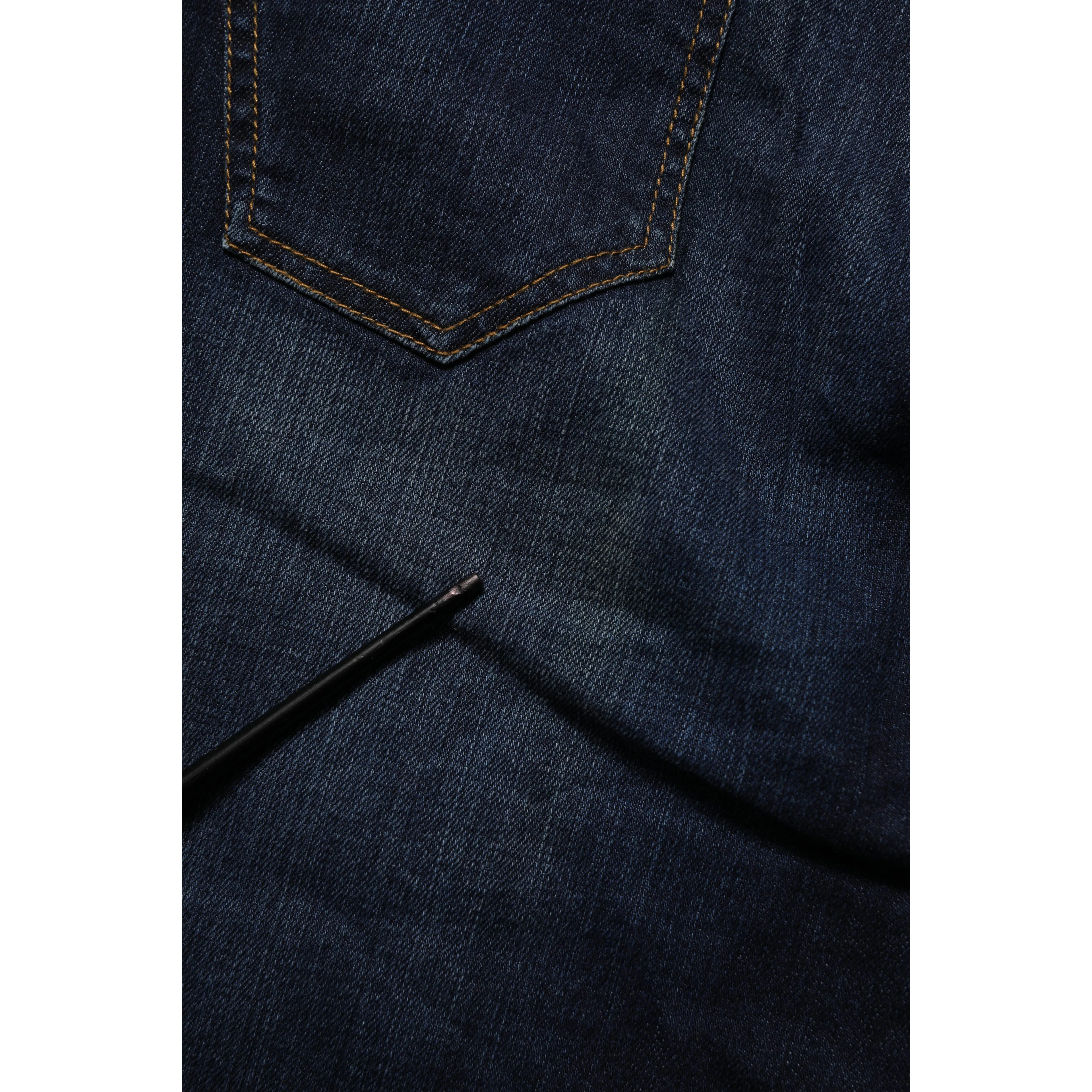 Dark Blue Washed Mid-Waisted Flared Denim Casual Jeans