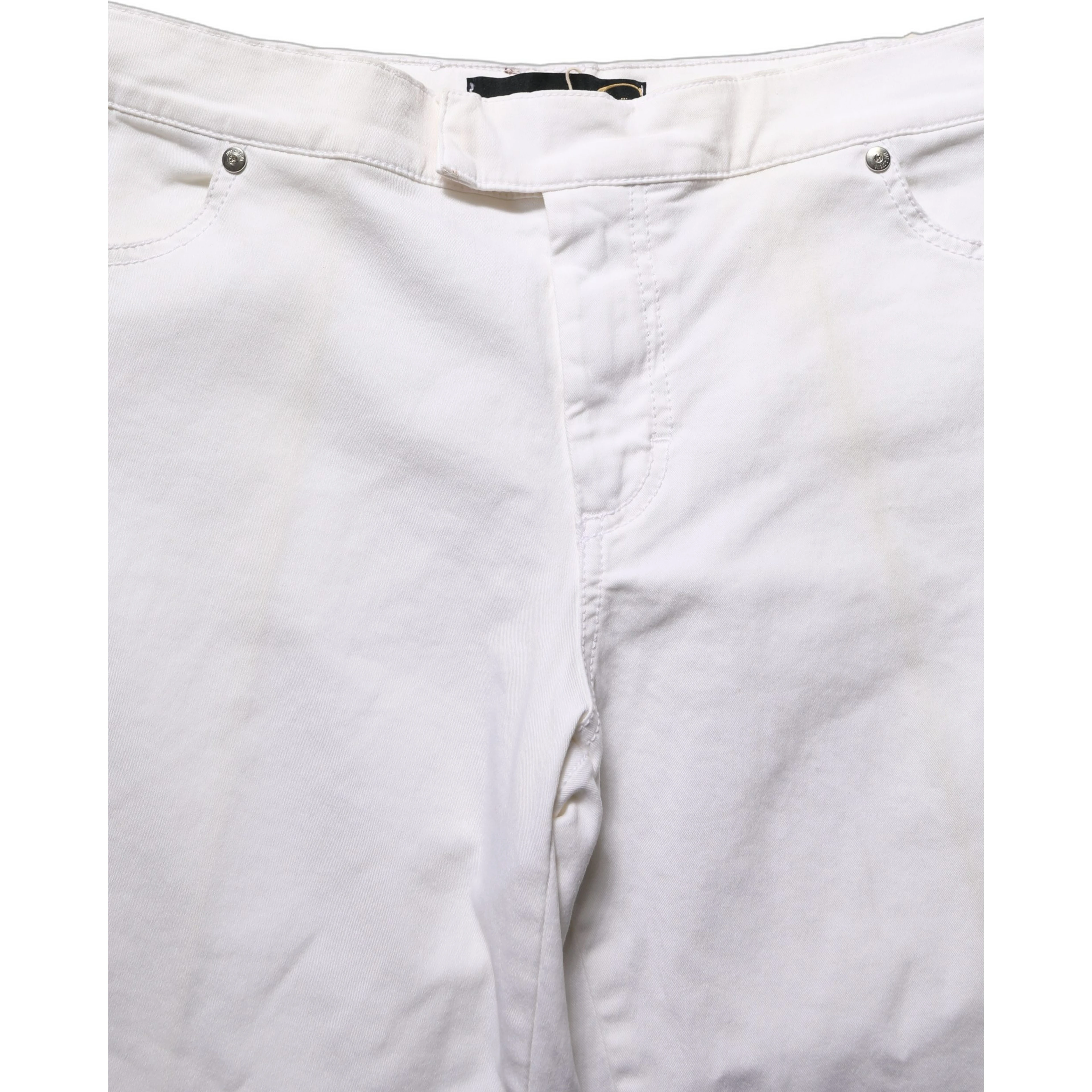 White High Waist Wide Leg Denim Trouser Jeans