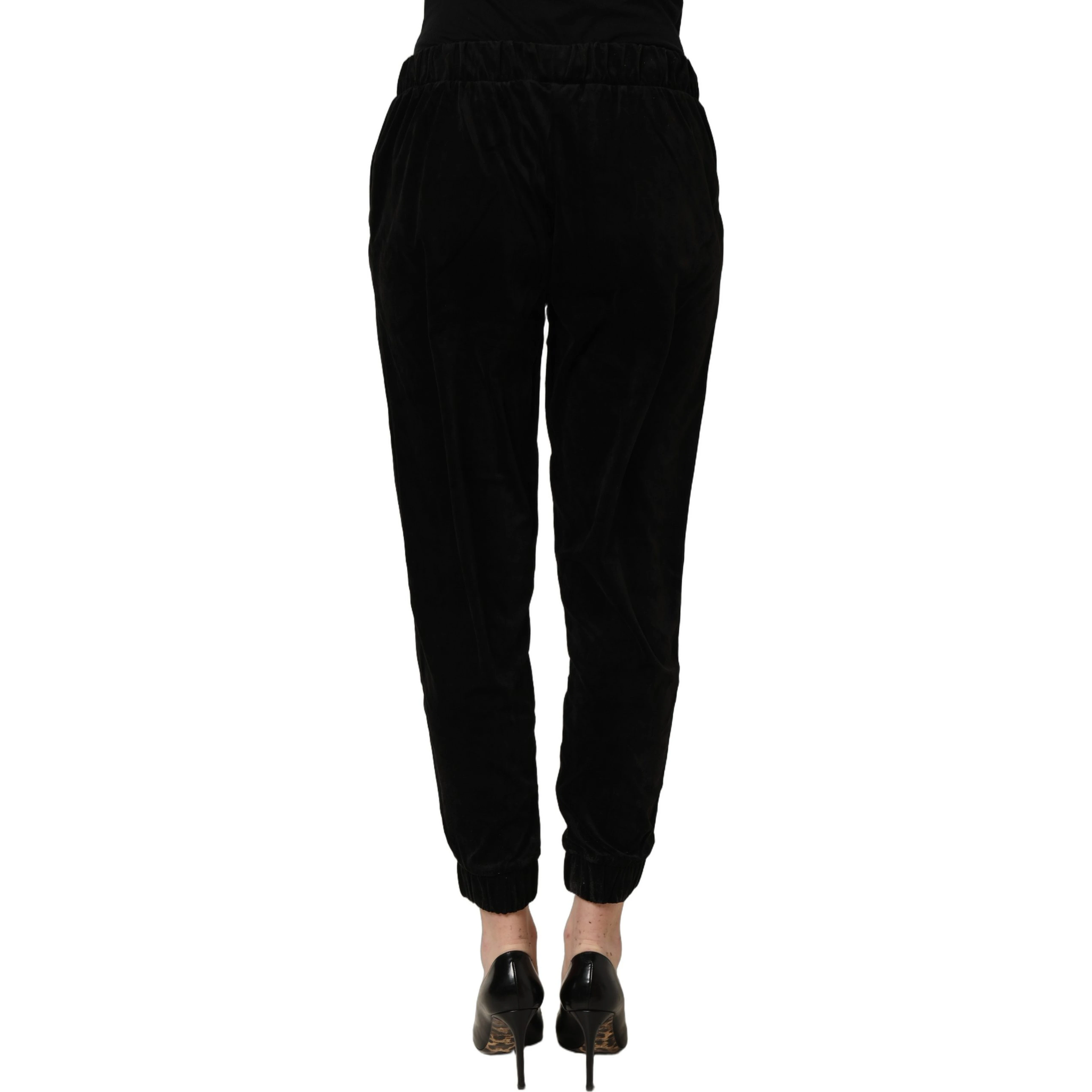 Dark Gray Mid Waist Tapered Cropped Trouser Pants