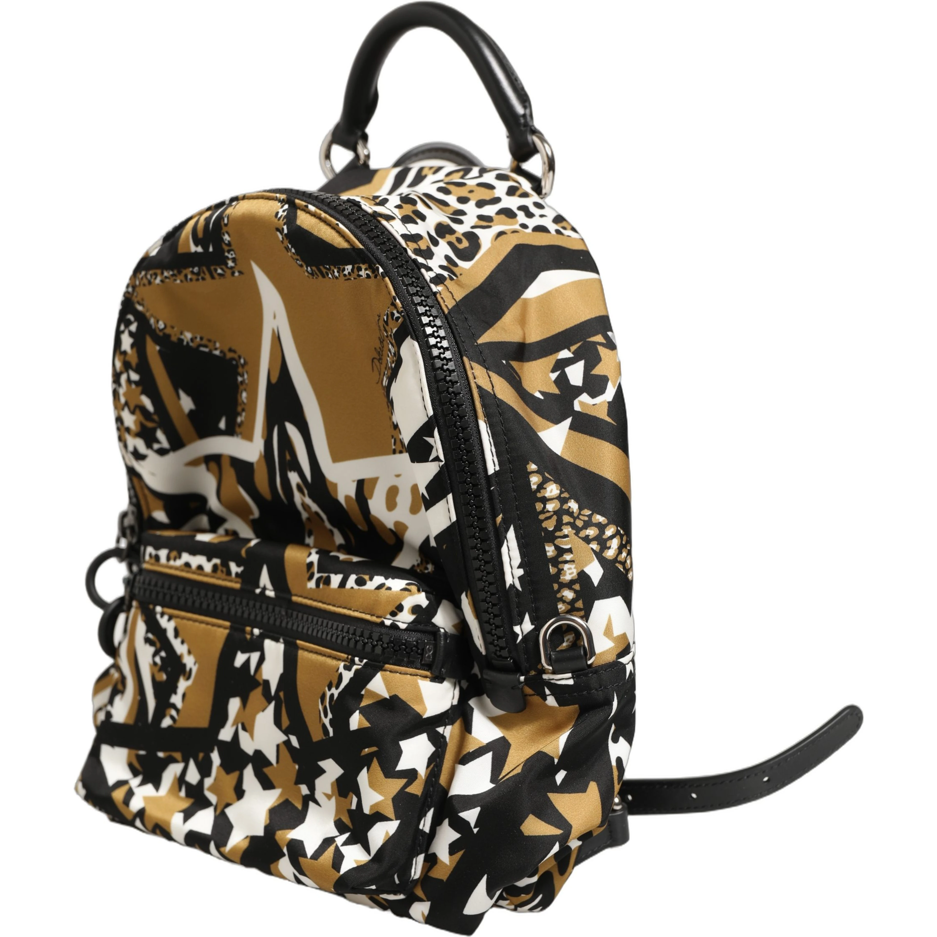 Multicolor Star Nylon School Travel Backpack Borse Bag