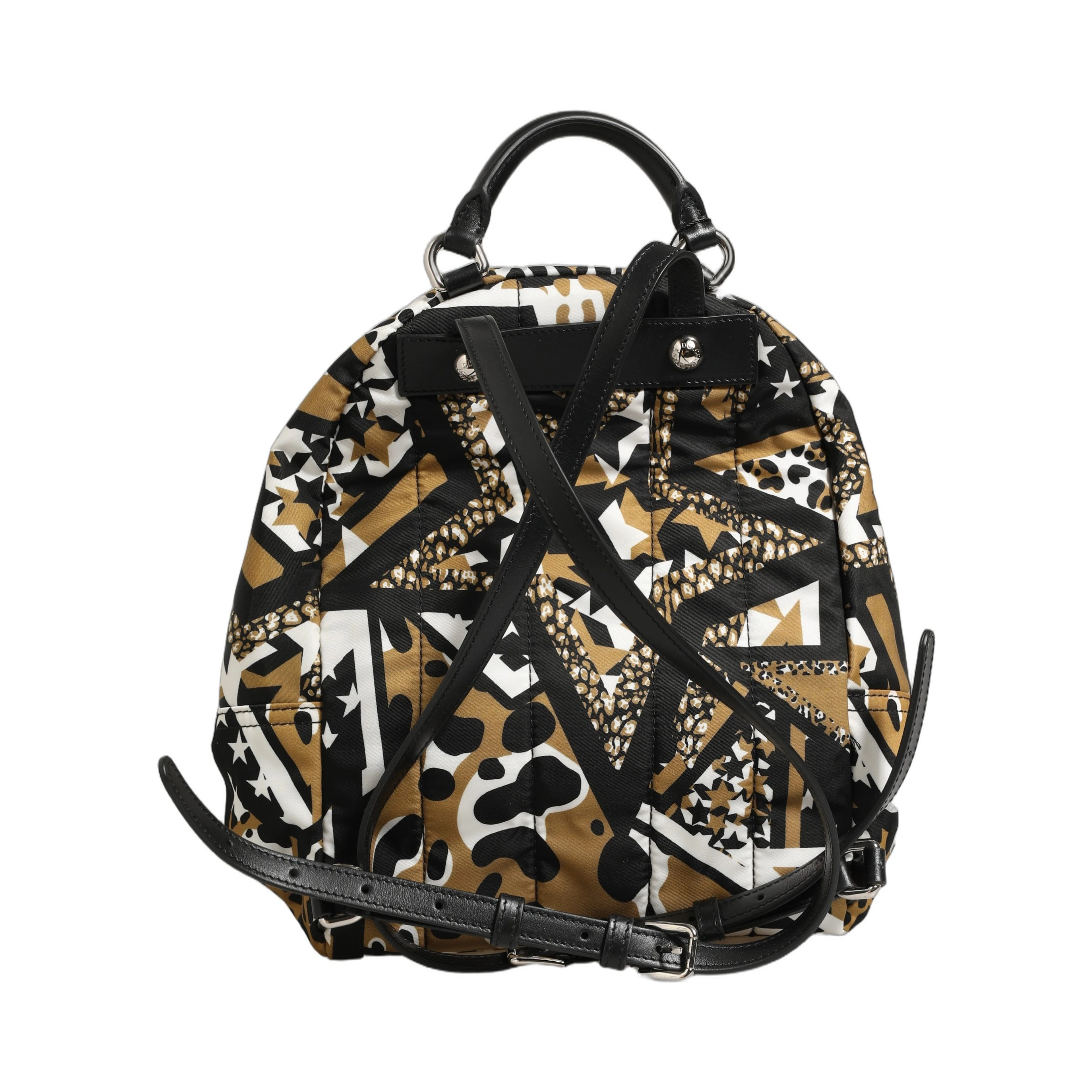 Multicolor Star Nylon School Travel Backpack Borse Bag
