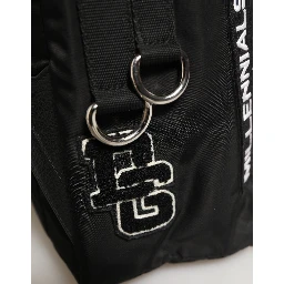 Men Black #DG LOVE Logo Patches Nylon Backpack Bag