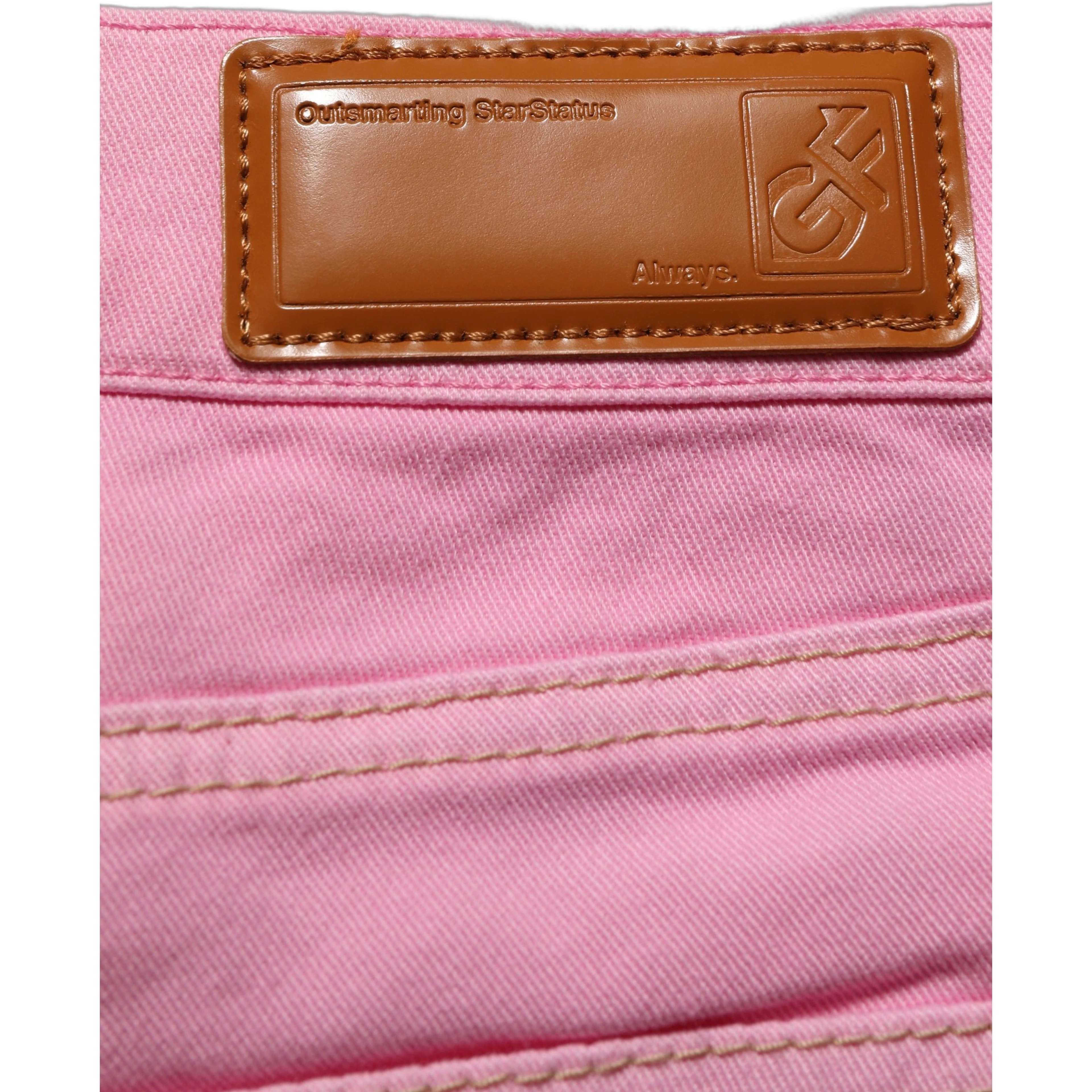 Pink Mid-Waisted Flared Denim Casual Jeans