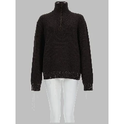 MAGLIA IN LANA CON ZIP A UN QUARTO