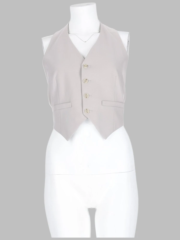GILET IN MISTO LANA CON BOTTONI