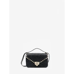 Grained calfskin small Rockstud crossbody bag