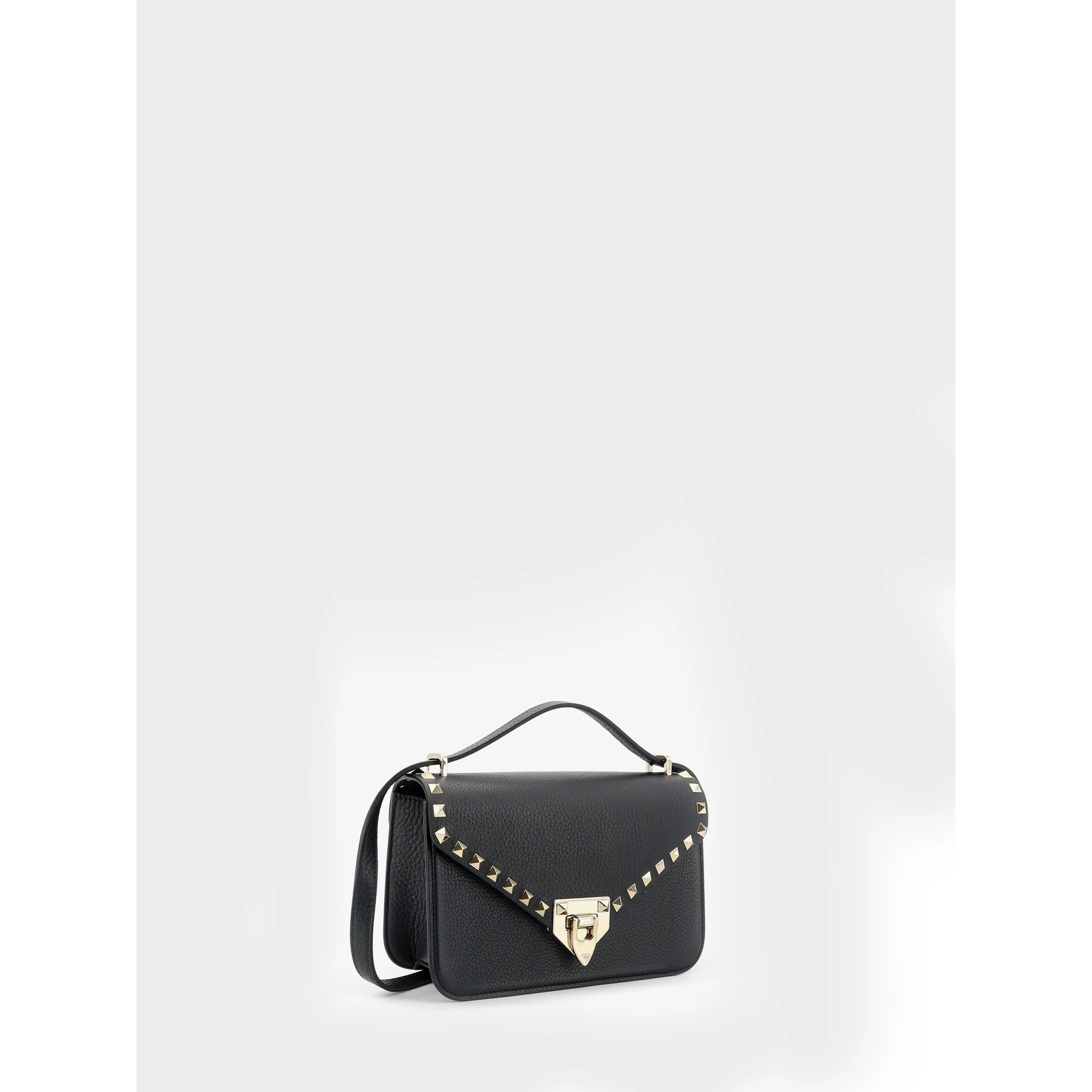 Grained calfskin small Rockstud crossbody bag