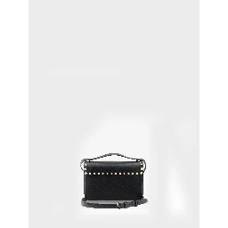 Grained calfskin small Rockstud crossbody bag