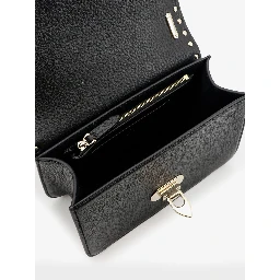 Grained calfskin small Rockstud crossbody bag