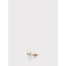 VLogo Signature metal and pearl earrings