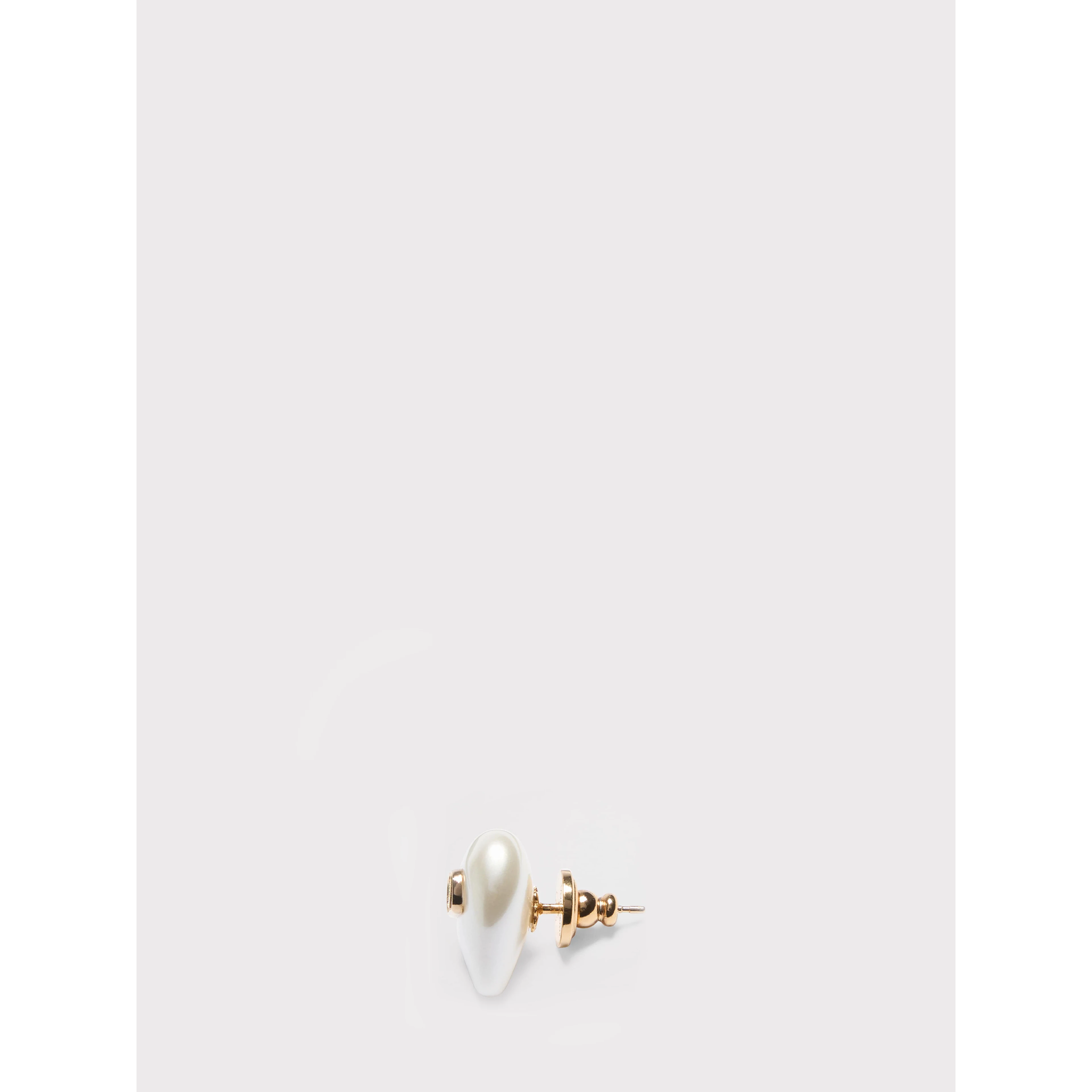 VLogo Signature metal and pearl earrings