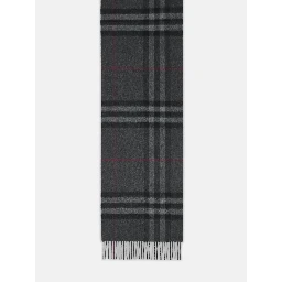 Check cashmere scarf