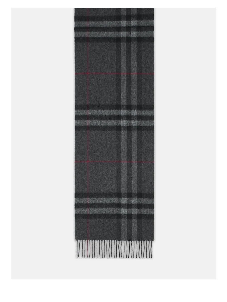 Check cashmere scarf