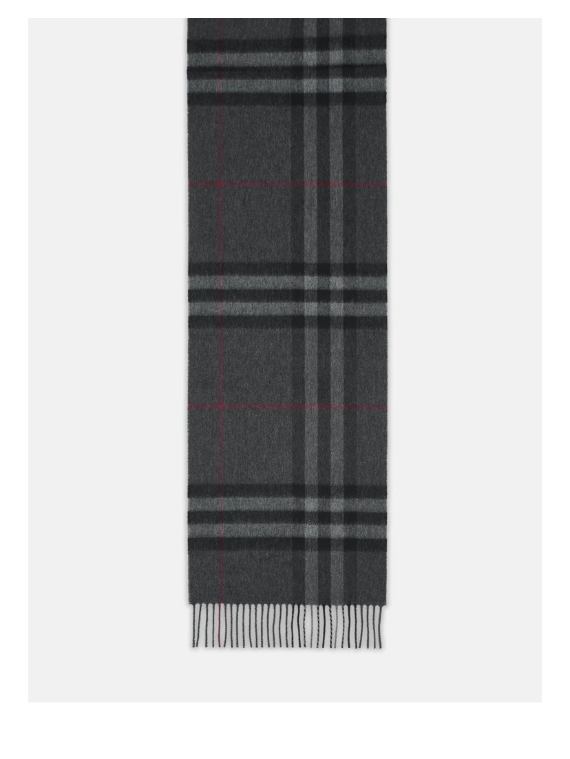 Check cashmere scarf