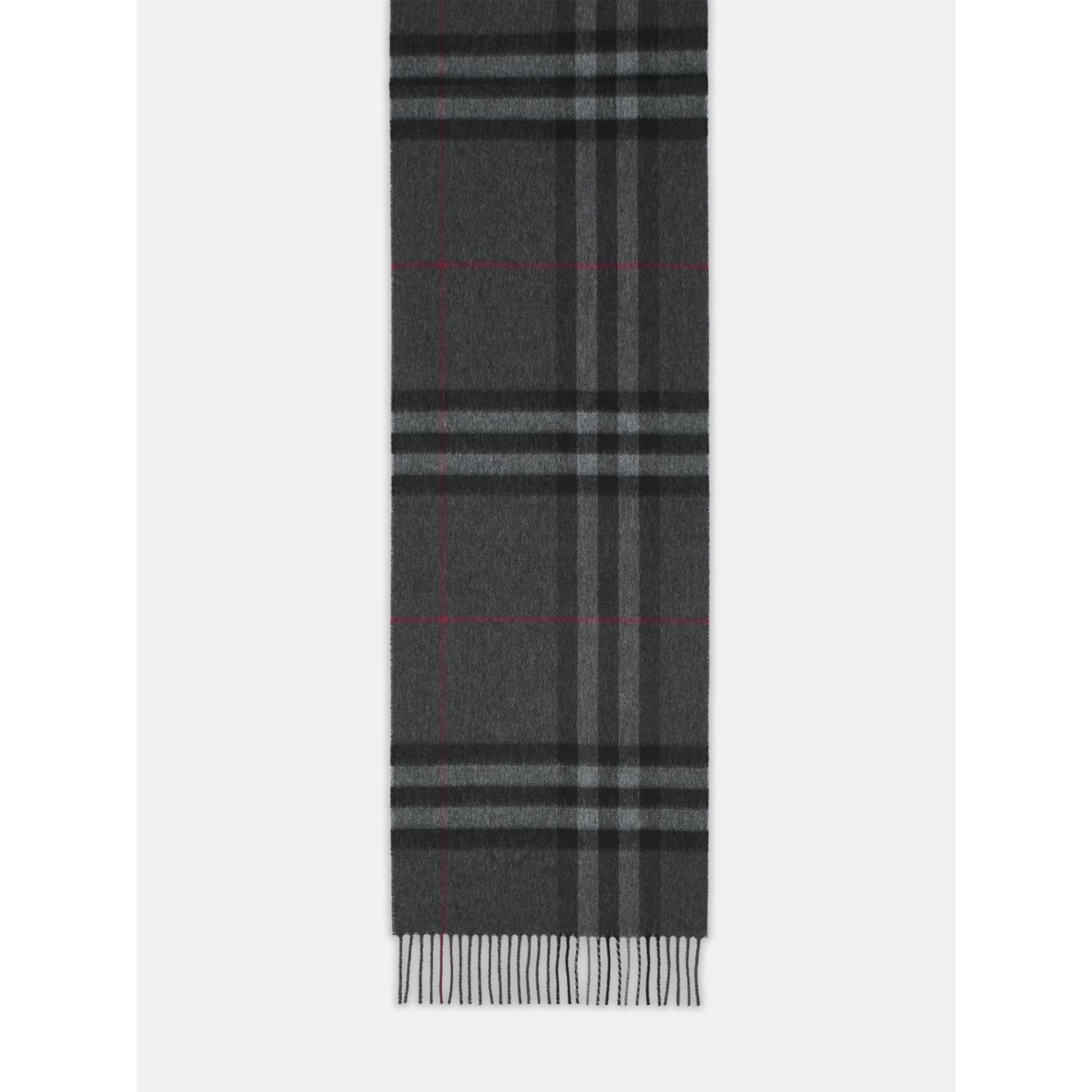 Check cashmere scarf