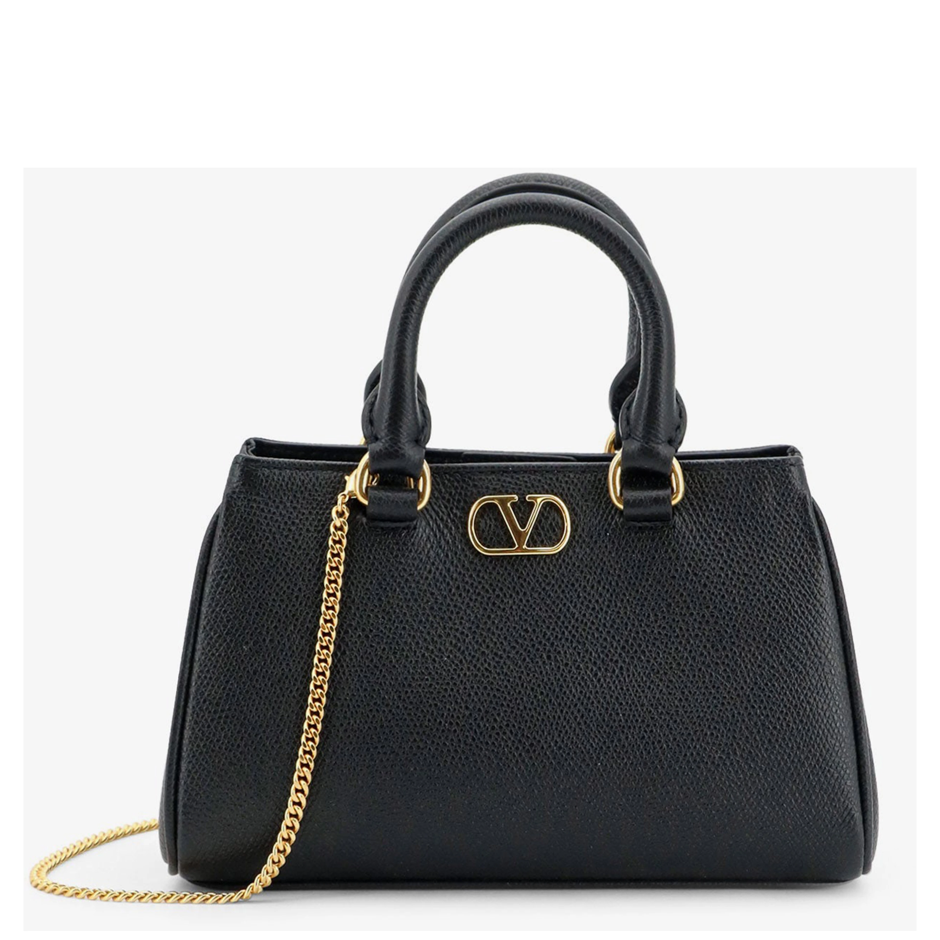 VLogo Signature mini bag in grainy calfskin