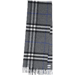 Check cashmere scarf