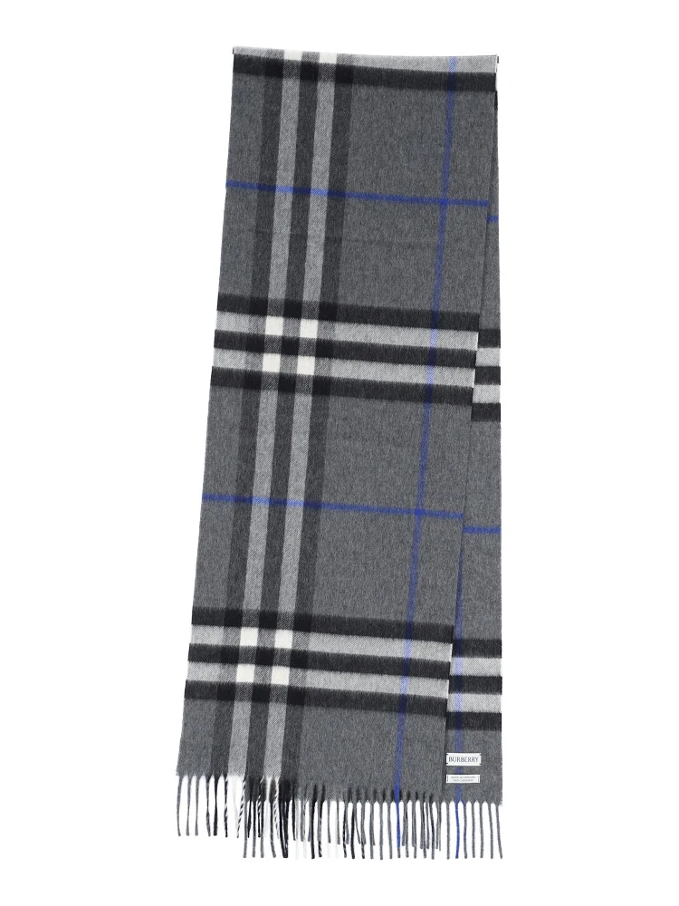Check cashmere scarf