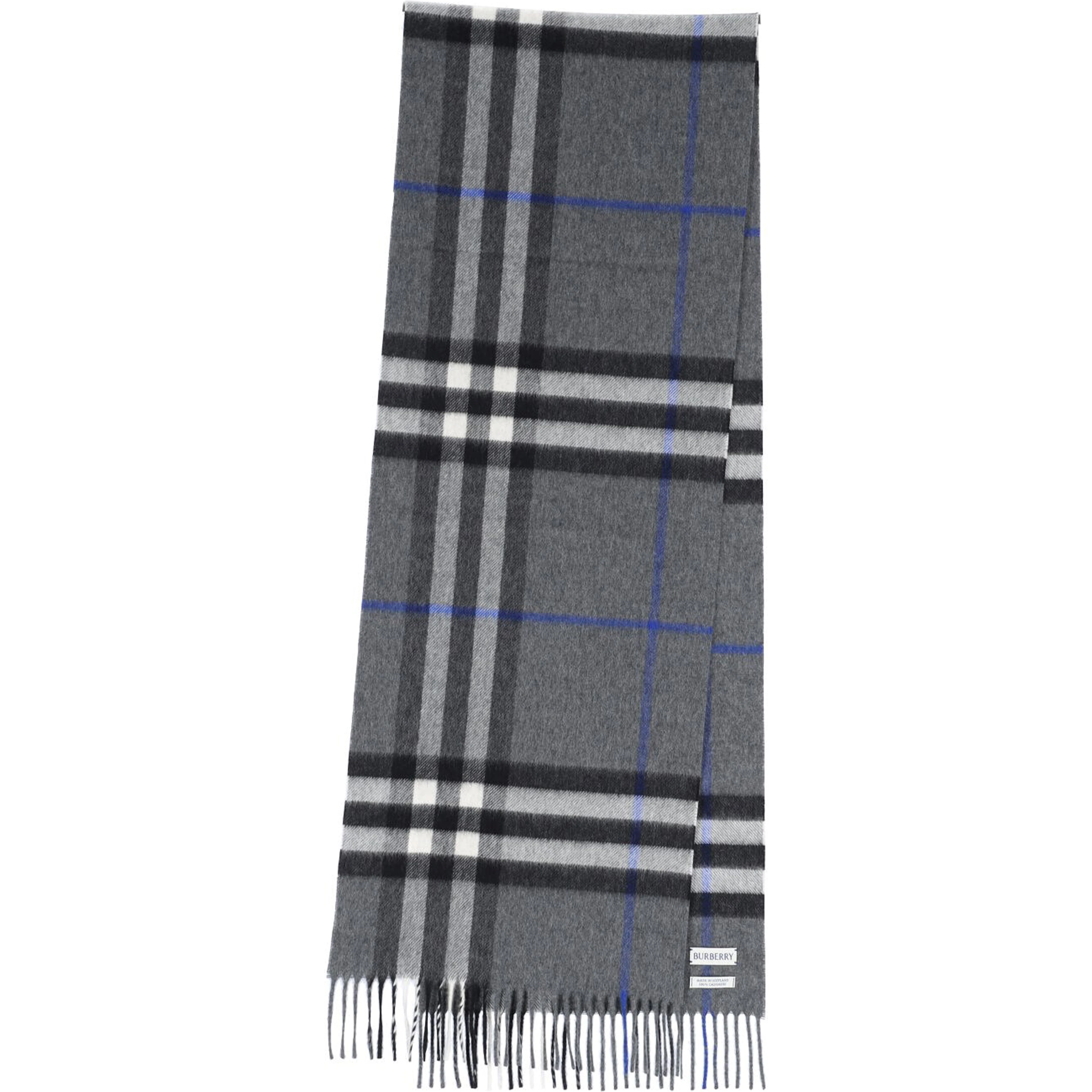 Check cashmere scarf
