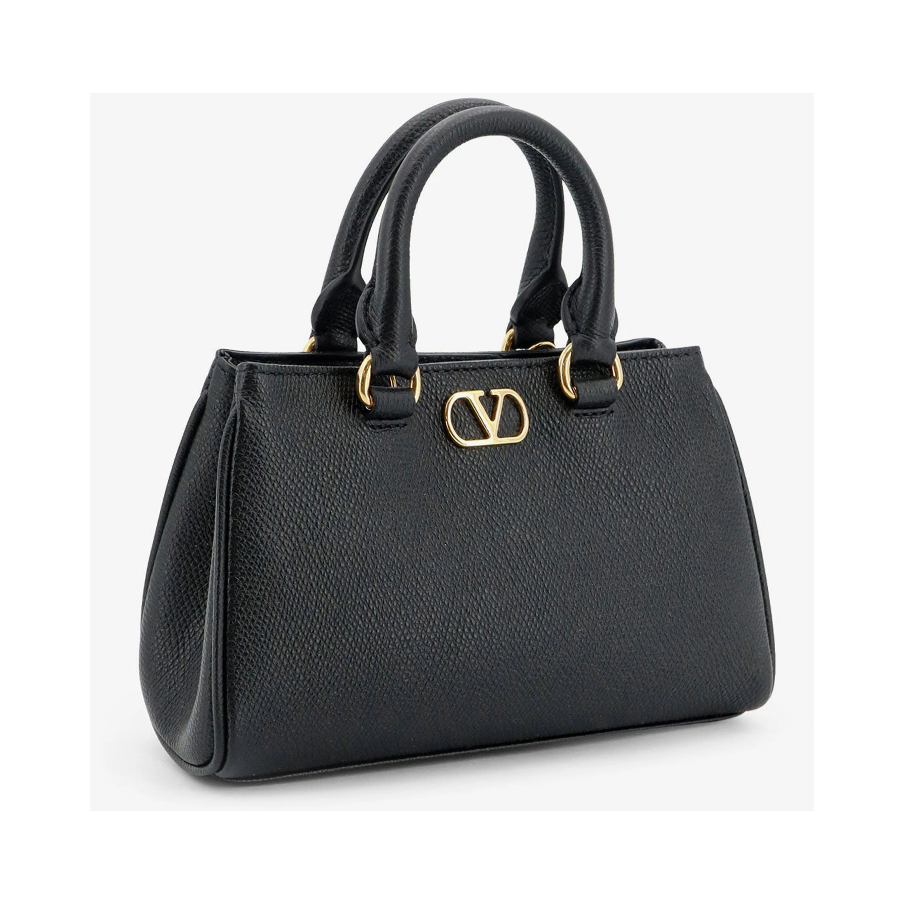 VLogo Signature mini bag in grainy calfskin