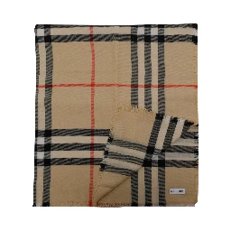 Check wool scarf