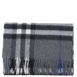 Check cashmere scarf
