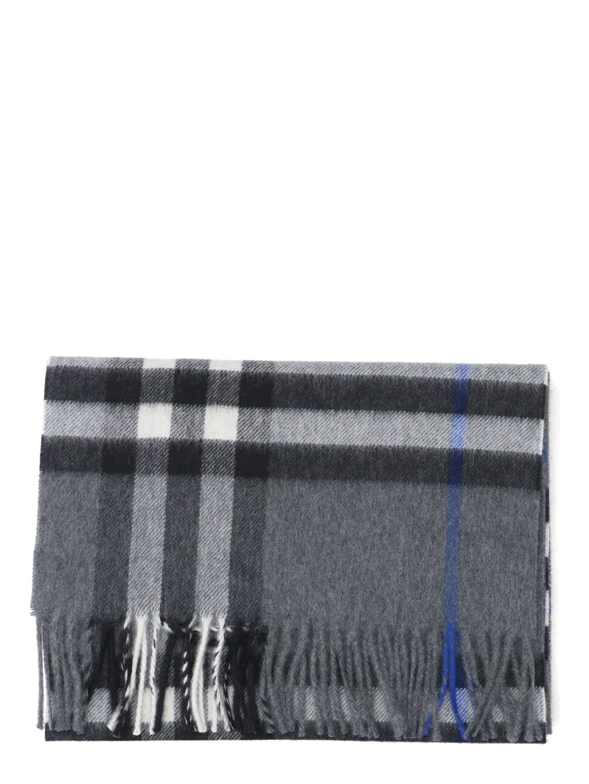 Check cashmere scarf