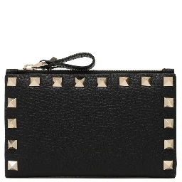 Rockstud zip cardholder