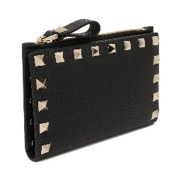 Rockstud zip cardholder