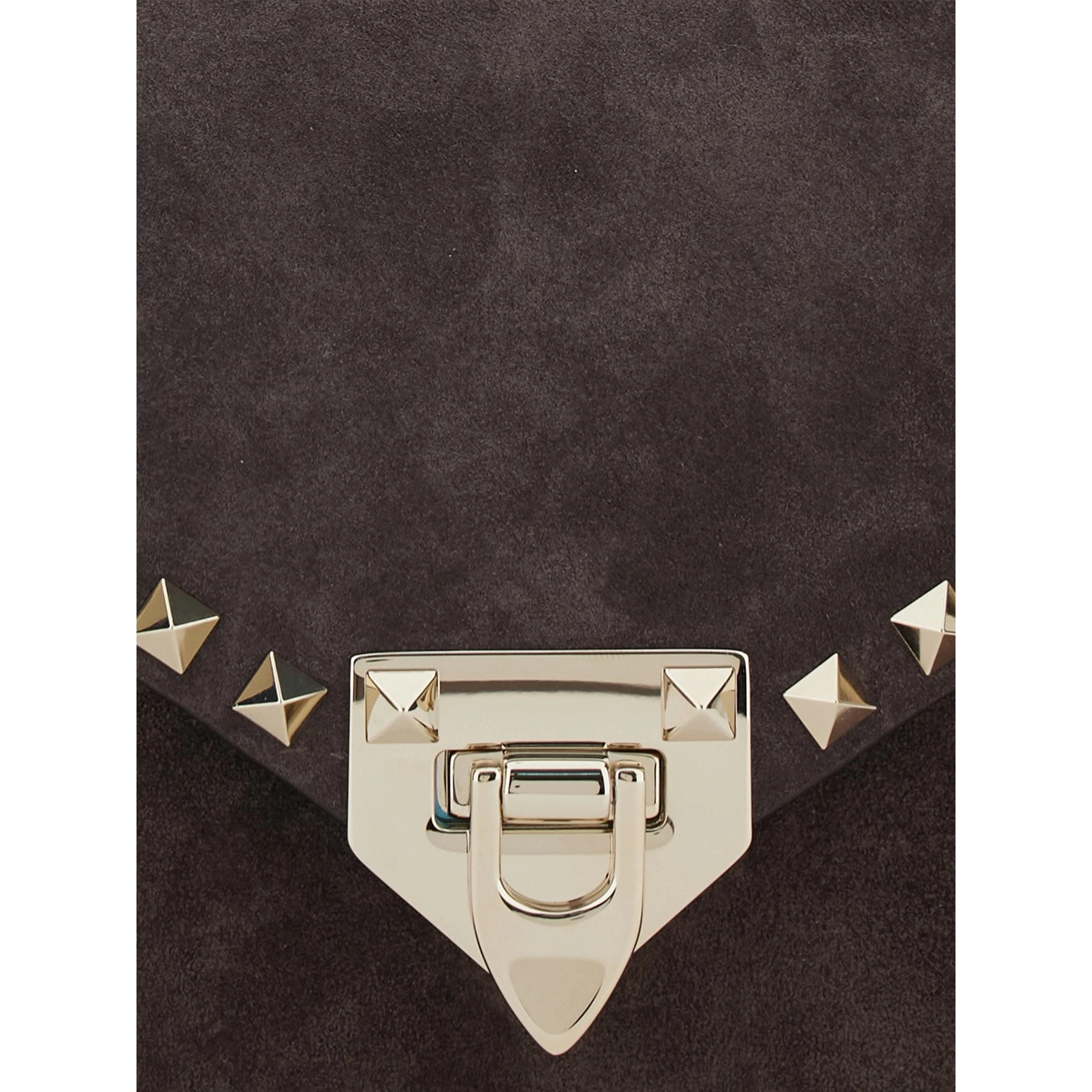 Rockstud small suede crossbody bag